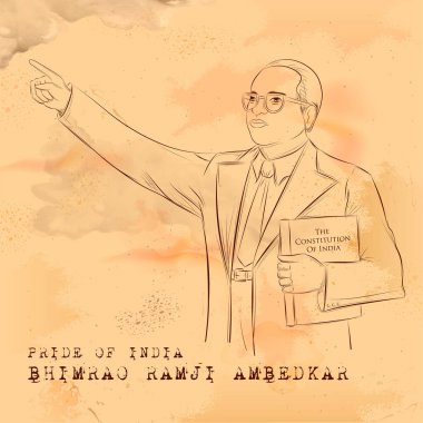 Dr. Bhimrao Ramji Ambedkar 14 Nisan 'da Ambedkar Jayanti için Hindistan Anayasası ile