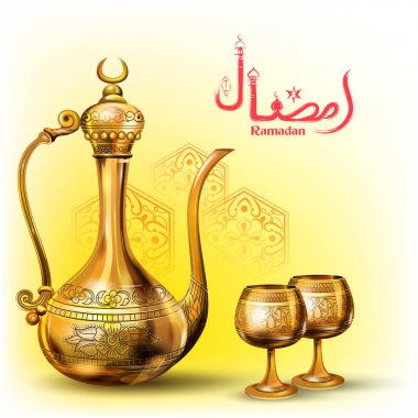 Ramazan Kareem cömert Ramazan tebrik edilen Islam dini festival bayram ile eski çerçeve çiçek