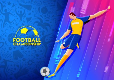 Rusya Futbol Şampiyonası Kupası Futbol Spor arka plan için 2018