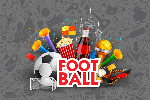 Rússia Campeonato de Futebol Copa futebol esportes fundo para 2018 — Vetor de Stock