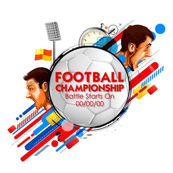 Rusya Futbol Şampiyonası Kupası Futbol Spor arka plan için 2018 — Stok Vektör