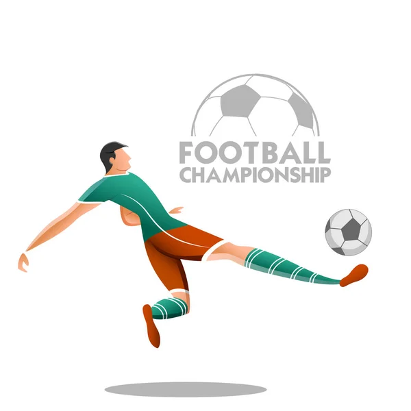 Campeonato de fútbol Copa fútbol fondo deportivo para 2018 — Vector de stock