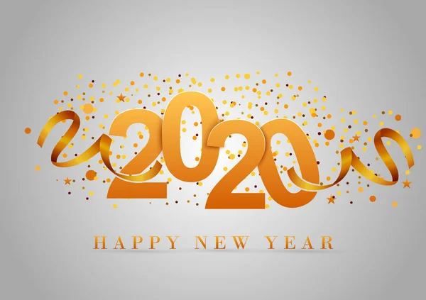 Абстрактный глянцевый фон для поздравления с Новым 2020 годом — стоковый вектор