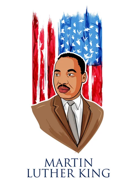 Stati Uniti di sfondo americano sulla celebrazione del compleanno di Martin Luther King — Vettoriale Stock
