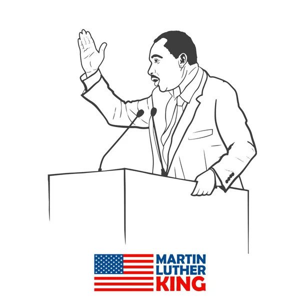 Verenigde Staten van Amerika over de viering van Martin Luther King Verjaardag — Stockvector