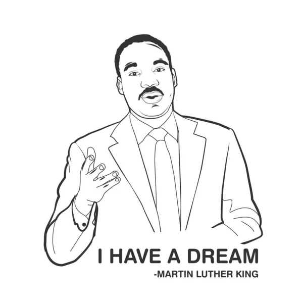 États-Unis d'Amérique sur la célébration de l'anniversaire de Martin Luther King — Image vectorielle