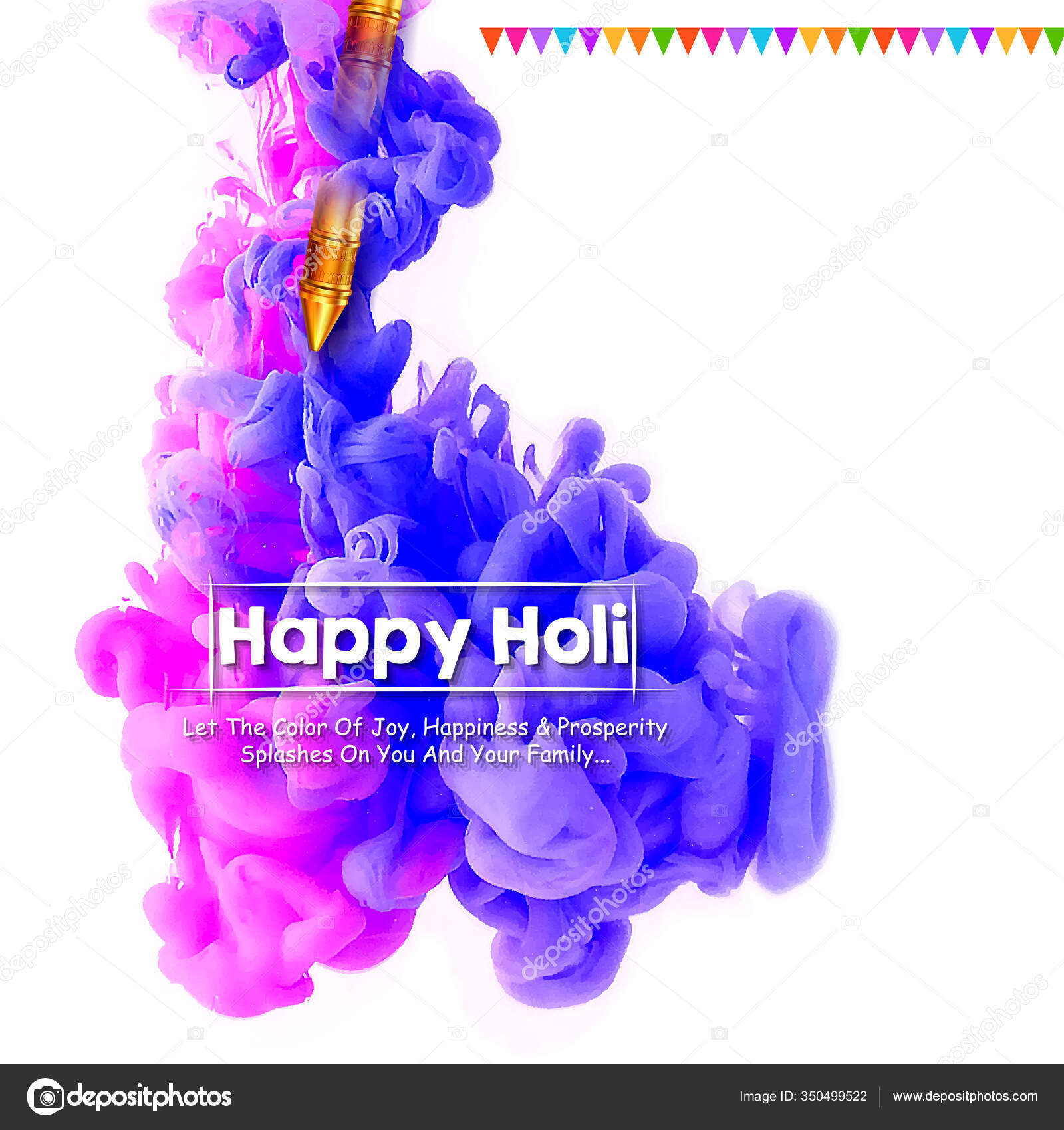 Abstract colorful Happy Holi background card design for color festival of  India celebration greetings Stock Vector Image by ©vectomart #350499522