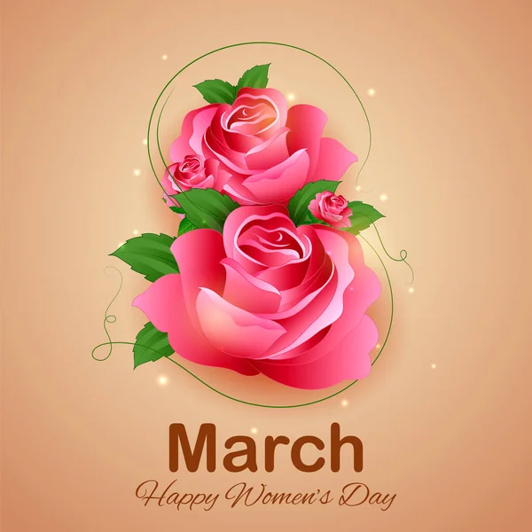 З Міжнародним днем поздоровлення жінок 8 березня — стоковий вектор