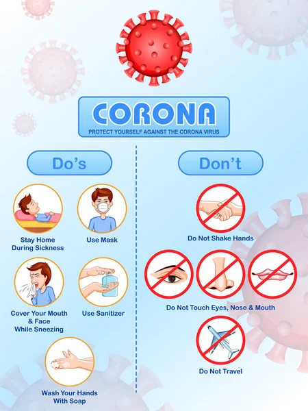Medical background showing prevention from deadly Novel Coronavirus 19 epidemic outbreak — Stock Vector