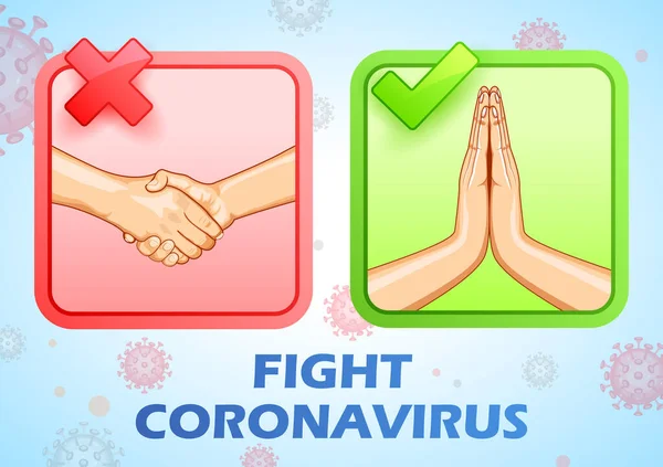 Ölümcül Coronavirus 19 salgınını önlemeyi gösteren tıbbi geçmiş — Stok Vektör
