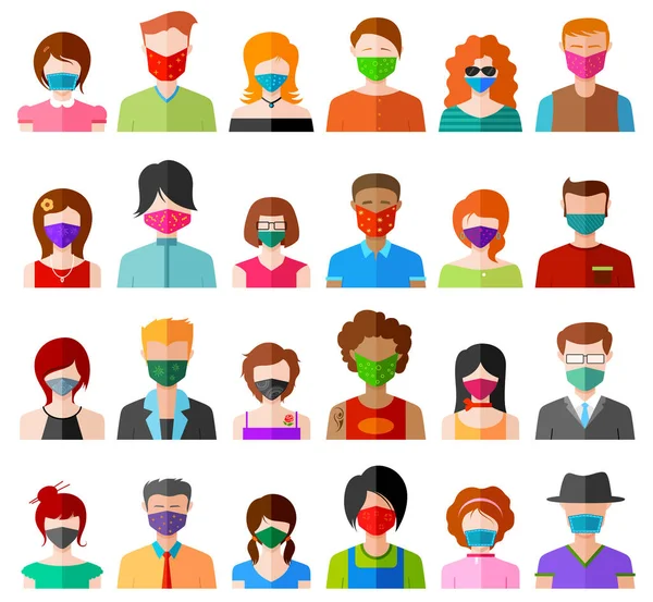 Medical background people wearing mask showing prevention from deadly Novel Coronavirus 19 epidemic outbreak — Stock Vector
