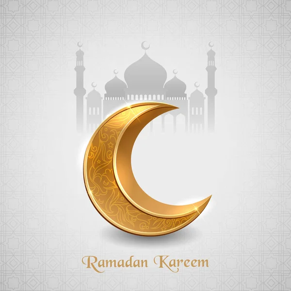 Ramadan Kareem velkorysé ramadánské pozdravy pro islámský náboženský festival Eid — Stockový vektor