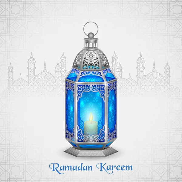 Ramadan Kareem velkorysé ramadánské pozdravy pro islámský náboženský festival Eid — Stockový vektor