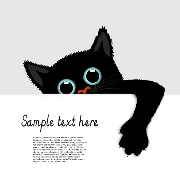 Lekfull kattunge representerar en banner en vektorillustration — Stock vektor