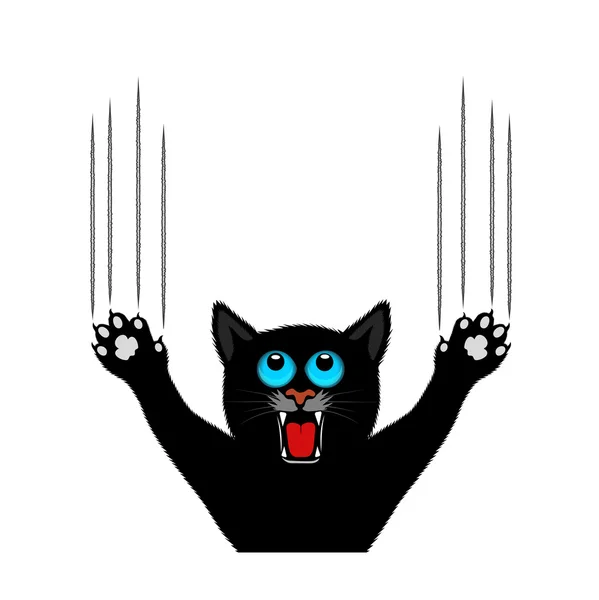 猫的爪抓的背景 — 图库矢量图片