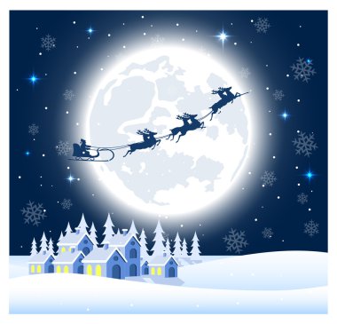 Noel fantastik kış manzarası.