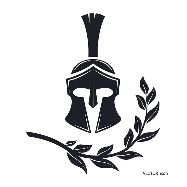 Icono de un casco espartano — Vector de stock