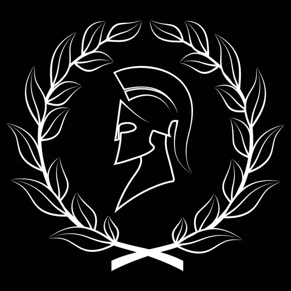 Pictogram een Spartan helm — Stockvector