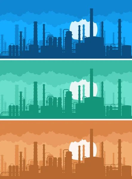 Concept de fond industriel de pollution de l'environnement — Image vectorielle