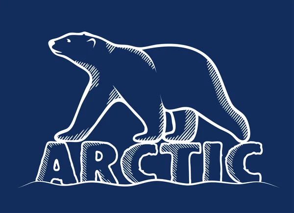 Polar bear symbool van het Noordpoolgebied — Stockvector