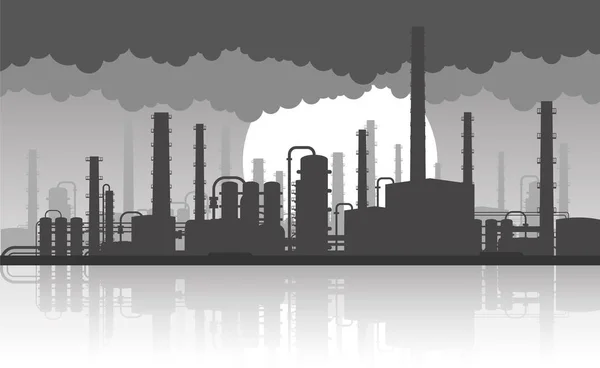 Fondo industrial concepto de contaminación ambiental — Archivo Imágenes Vectoriales