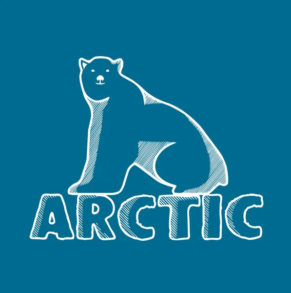 Polar bear symbool van het Noordpoolgebied — Stockvector