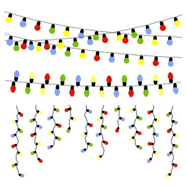  Garland için Noel ve yeni yıl tatili, ışıklı garland
