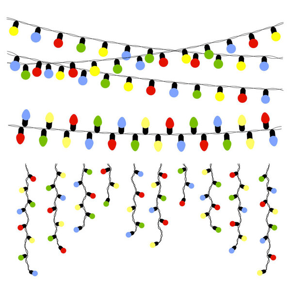  Garland for christmas and new year holiday, illuminated garland
