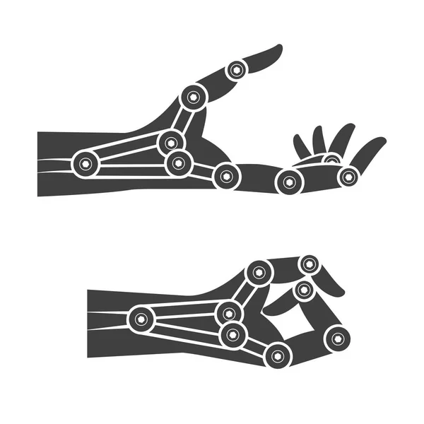 Cybernetic organism. Mechanical hand. — Stock Vector