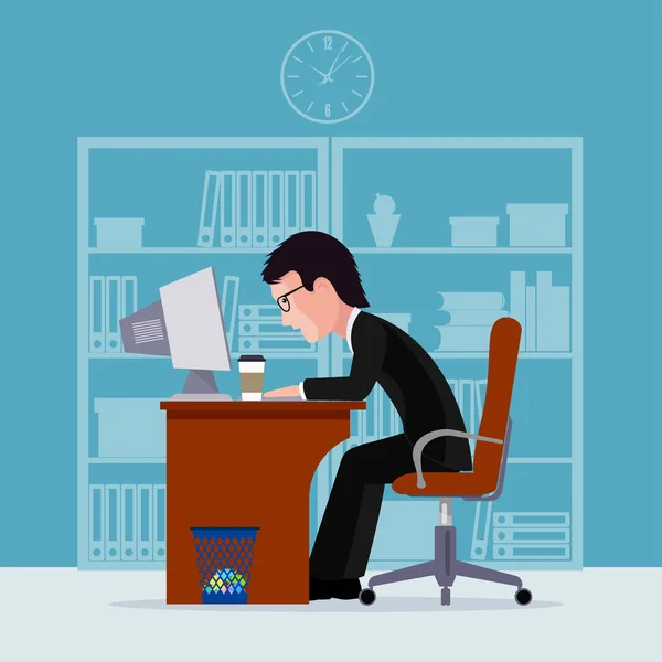 Workplace of office worker — Stock Vector