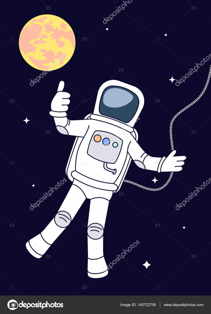 Outer Space Drawing Ideas Drawing The Astronaut In An Outer