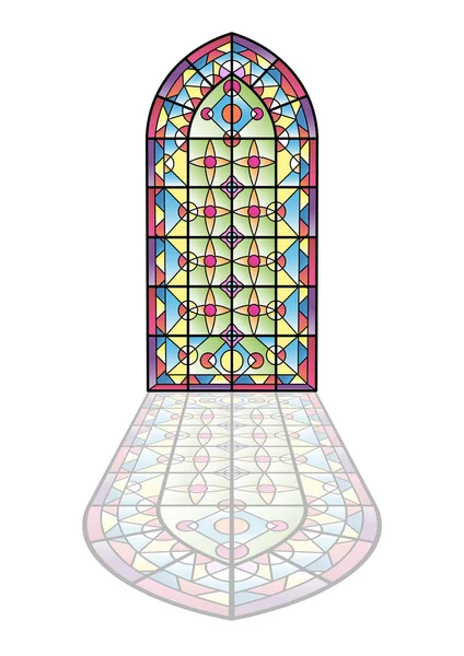 Gothic windows. Vintage frames. Church stained-glass windows — Stock Vector