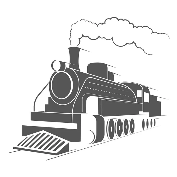 Old engine monochrome icon. — Stock Vector