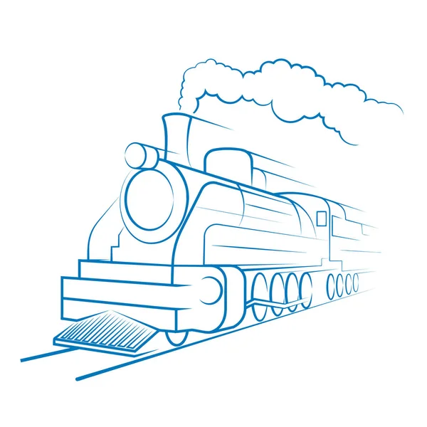 Old engine an icon on a white background. — Stock Vector