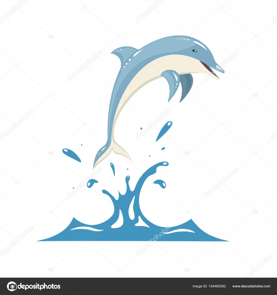 Dolphin Who Is Jumping Out Of Water A Vectorial Illustration Stock Vector Image By C Matc