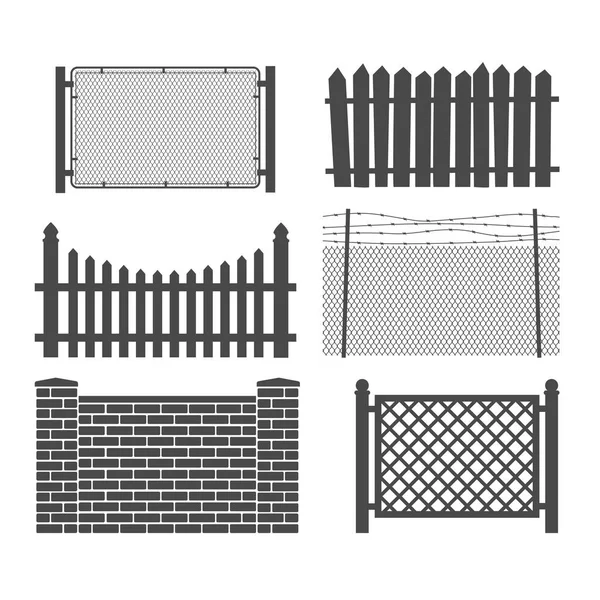 Part of a fence, set on a white background. — Stock Vector