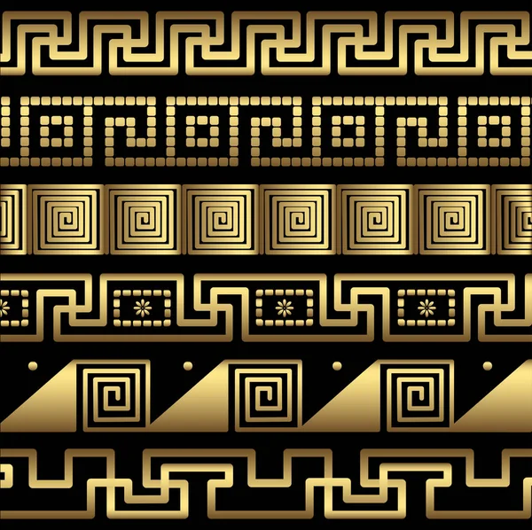 ゴールド色、アンティーク スタイルのパターンの飾り. — ストックベクタ