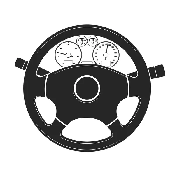 Auto roer. een pictogram op een witte achtergrond. — Stockvector