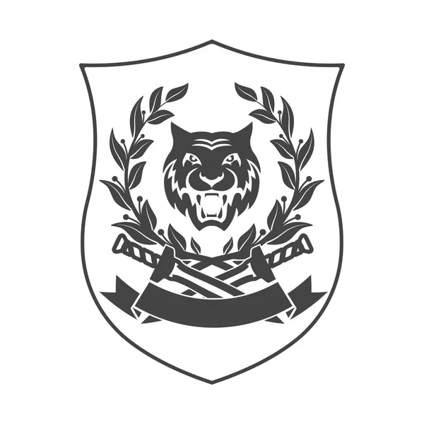 Στρατιωτικό σύμβολο, σήμα σε λευκό φόντο. — Διανυσματικό Αρχείο