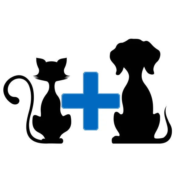 Symbol of veterinary medicine of pets. — Stock Vector