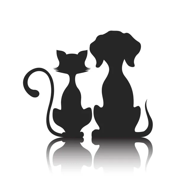 Drawing of pets monochrome illustration. — Stock Vector