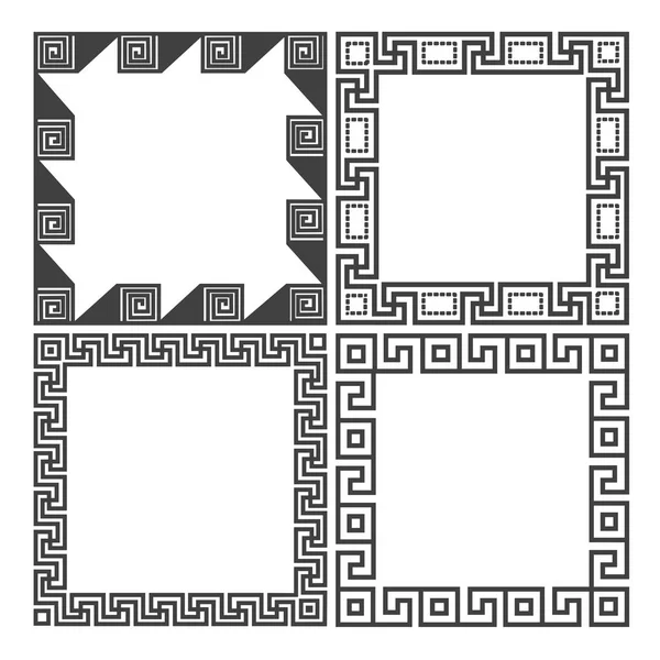 Conjunto de marcos en el estilo griego . — Vector de stock