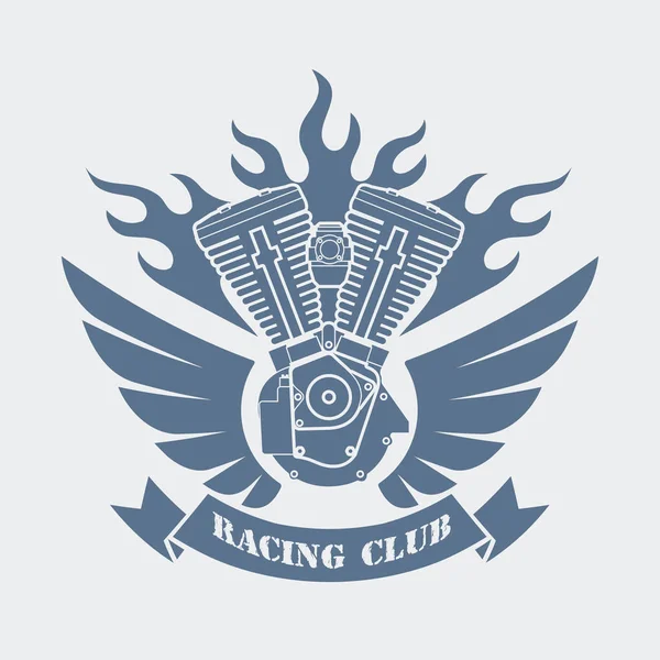 Özel sembol bir yarış kulübü, vektör çizim.