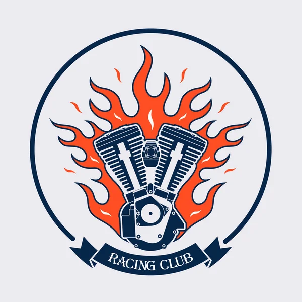 Özel sembol bir yarış kulübü, vektör çizim.