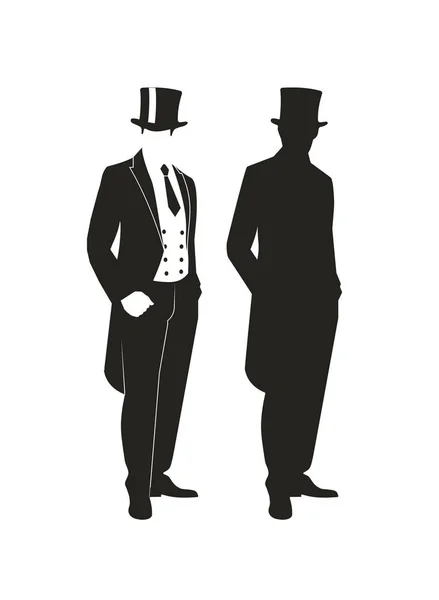 Élégant gentleman dans un costume à la mode . — Image vectorielle