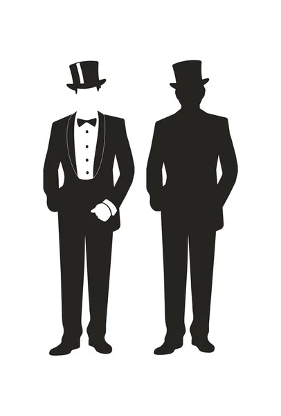 Élégant gentleman dans un costume à la mode . — Image vectorielle
