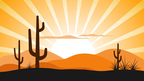 Mexicaanse landschap vectorillustratie. — Stockvector