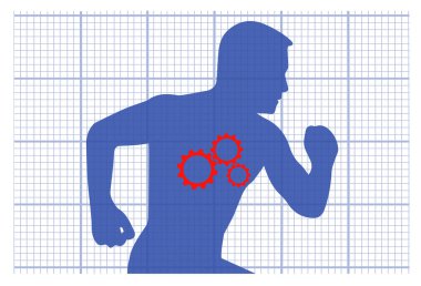 Dişliler bir canlı sağlık Debug mekanizması olarak sembolize..