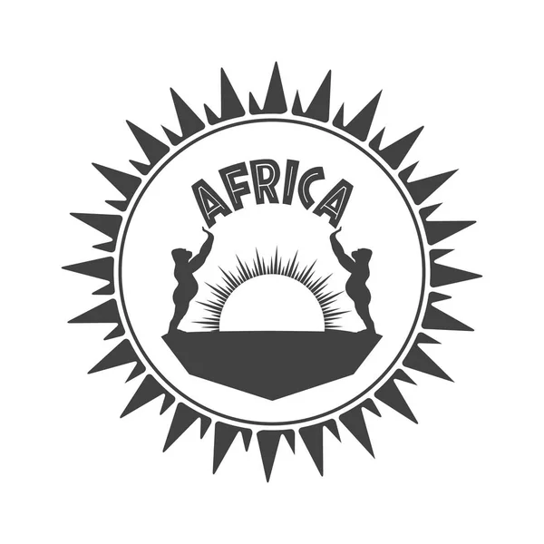 Monokrom Afrika symbol. — Stock vektor