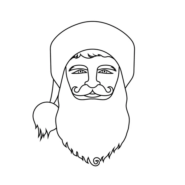 Icon head of Santa Klaus — Stock Vector